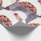 SCHNEEFRAU, WINTERSCHÖNHEIT GESCHENKPAPIER (Ecke)