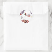 SCHNEEFRAU, WINTERSCHÖNHEIT - MOGRAMM RUNDER AUFKLEBER (Tasche)