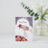 SCHNEEFRAU, WINTERSCHÖNHEIT - MOGRAMM VISITENKARTE (Stehend Vorderseite)