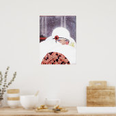 SCHNEEFRAU, WINTERSCHÖNHEIT POSTER (Küche)
