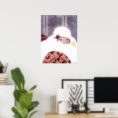 SCHNEEFRAU, WINTERSCHÖNHEIT POSTER (Heimbüro)