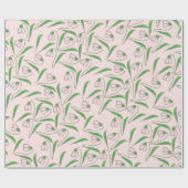 Schneefräulenmuster Geschenkpapier (Flach)