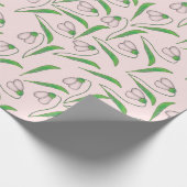 Schneefräulenmuster Geschenkpapier (Ecke)