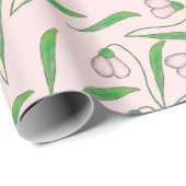 Schneefräulenmuster Geschenkpapier (Rolleneckpunkt)