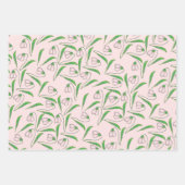 Schneefräulenmuster Geschenkpapier Set (Vorderseite)