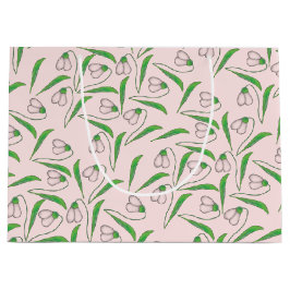 Schneefräulenmuster Große Geschenktüte