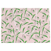 Schneefräulenmuster Große Geschenktüte (Rückseite)