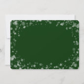Schneefröhliches Weihnachts-Foto Green Holiday Car (Rückseite)