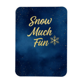 Schneefun-Wintermagnet – Goldener Schneeflocke  Magnet