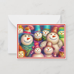 Schneegang Budget Mini Weihnachten Mitteilungskarte