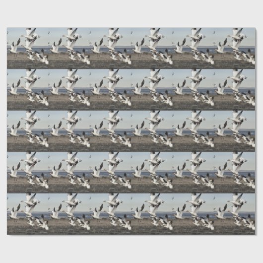 Schneegänse Geschenkpapier (Flach)