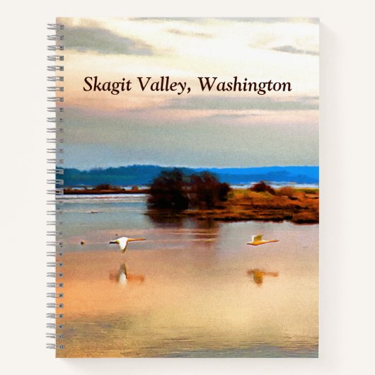 Schneegänse im Skagital Notizblock (Vorderseite)