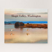 Schneegänse im Skagital Puzzle (Horizontal)