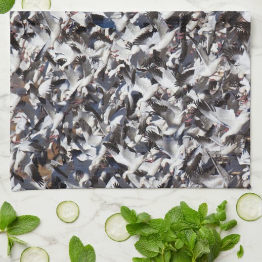 Schneegänzchen Geschirrtuch (Gefaltet)