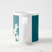Schneegarantie blaue Tonschiefer und Butter elegan Jumbo-Tasse (Rückseite)