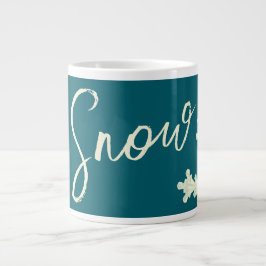 Schneegarantie blaue Tonschiefer und Butter elegan Jumbo-Tasse