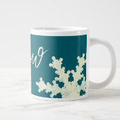 Schneegarantie blaue Tonschiefer und Butter elegan Jumbo-Tasse (Rechts)