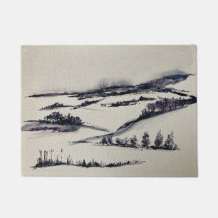 Schneegebiet Fußmatte