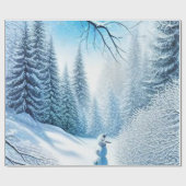 Schneegebiet Geschenkpapier (Flach)