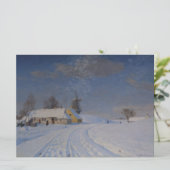 Schneegebiet im Winter Karte (Stehend Vorderseite)