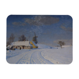 Schneegebiet im Winter Magnet