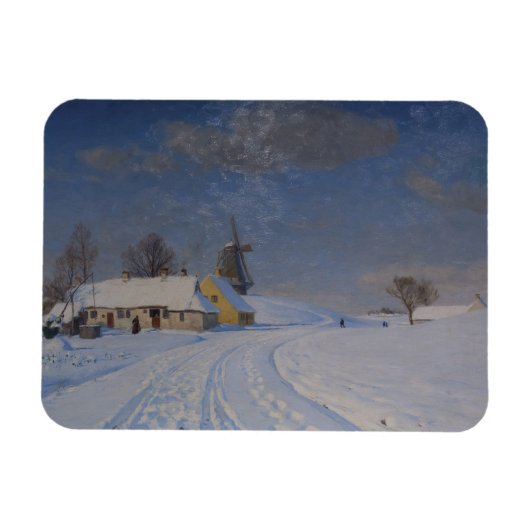 Schneegebiet im Winter Magnet (Horizontal)