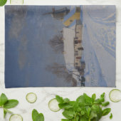 Schneegebiet im Winter (nach H.A. Brendekilde) Geschirrtuch (Gefaltet)