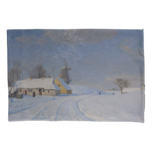 Schneegebiet im Winter (nach H.A. Brendekilde) Kissenbezug