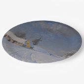 Schneegebiet im Winter (nach H.A. Brendekilde) Pappteller (Schrägansicht)