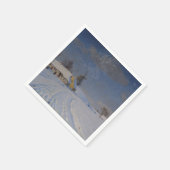 Schneegebiet im Winter (nach H.A. Brendekilde) Serviette (Ecke)