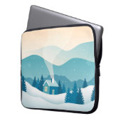 Schneegebiet Laptopschutzhülle (Vorderseite Links)