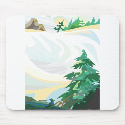 Schneegebiet Mousepad (Vorne)