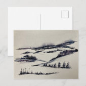 Schneegebiet Postkarte (Vorne/Hinten)