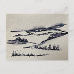 Schneegebiet Postkarte
