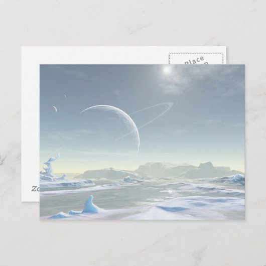 Schneegebiet Postkarte (Vorne/Hinten)