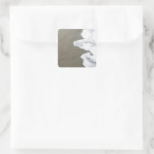Schneegebiet Quadratischer Aufkleber (Tasche)