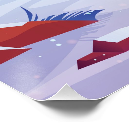 Schneegebirge Poster (Ecke)