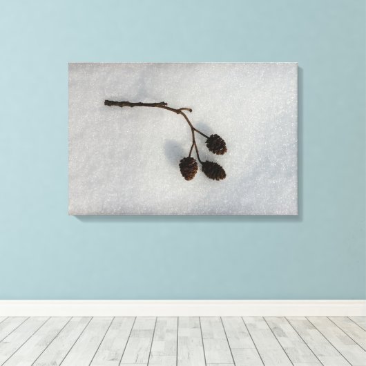 schneegefallen leinwanddruck (Insitu (Holzboden))