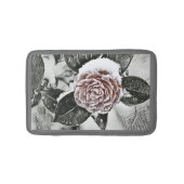 Schneegefrorene Rose Zeichnend Badematte (Vorderseite)