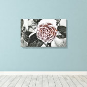 Schneegefrorene Rose Zeichnend Leinwanddruck (Insitu (Holzboden))