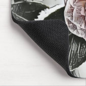 Schneegefrorene Rose Zeichnend Mauspad (Ecke)