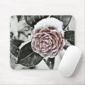 Schneegefrorene Rose Zeichnend Mauspad (Mit Mouse)