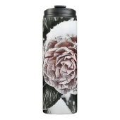 Schneegefrorene Rose Zeichnend Thermosbecher (Vorderseite)