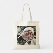 Schneegefrorene Rose Zeichnend Tragetasche (Rückseite)