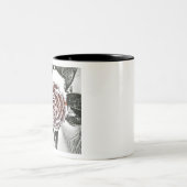 Schneegefrorene Rose Zeichnend Zweifarbige Tasse (Mittel)