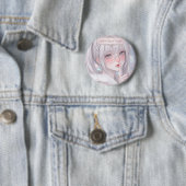 Schneegeküsster Engel Soft Ästhetik Anime Mädchen Button (Beispiel)