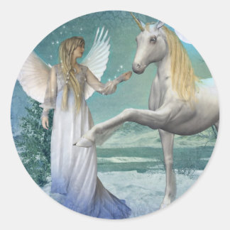 Schneegel (Aufkleber) Runder Aufkleber