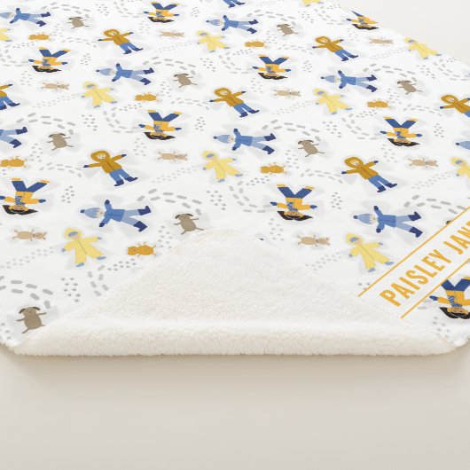 Schneegel-Kinder mit Haustieren Sherpadecke (3/4)