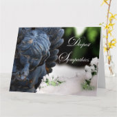 Schneegel und Taube im tiefsten Beileid Karte (Gelbe Blume)