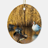 Schneegenschmuck Keramik Ornament (Links)